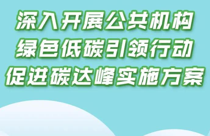  一图读懂 | 深入开展公共机构绿色低碳引领行动促进碳达峰实施方案 