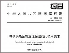  国家标准《城镇供热预制直埋保温阀门技术要求（修订征求意见稿）》 