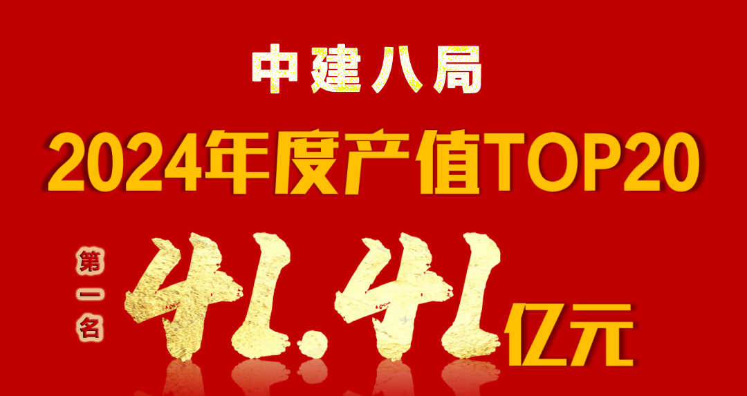  中建八局2024年度项目产值20强揭晓！ 