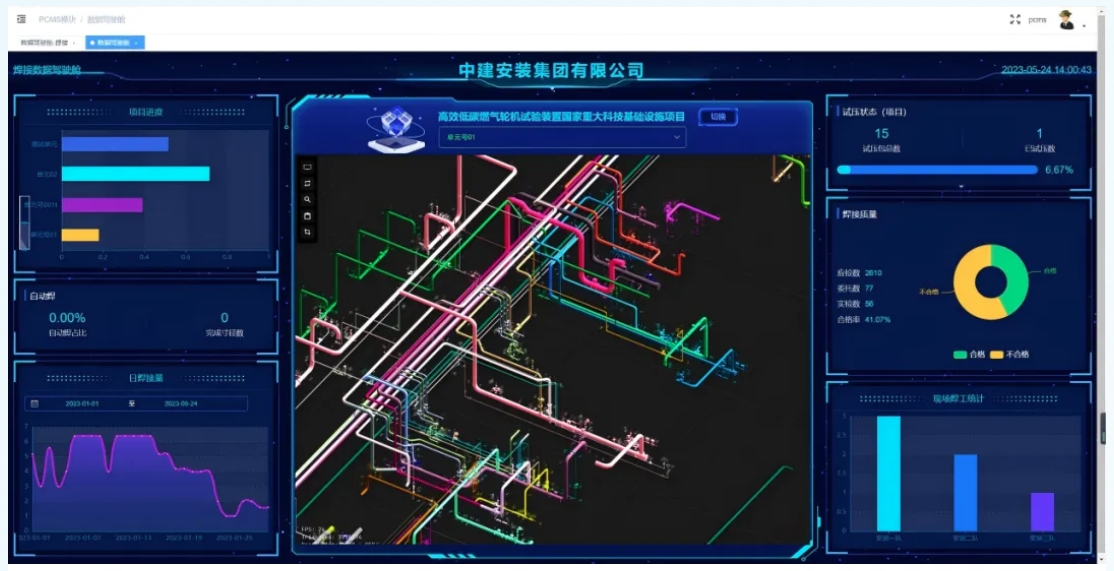  管道焊接管理新升级！中建安装全流程数字化+可视化 