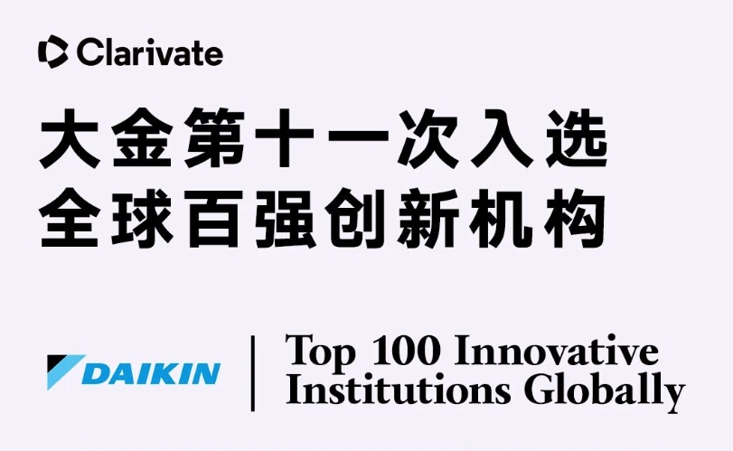  大金第十一次入选全球百强创新机构 